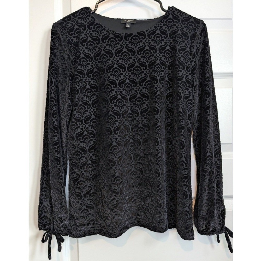 Talbots‎ Burnout Velvet Damask Top